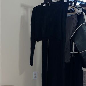 Black Knit Sweater Set